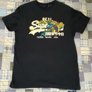 Men’s Superdry Navy Graphic T Shirt - XL